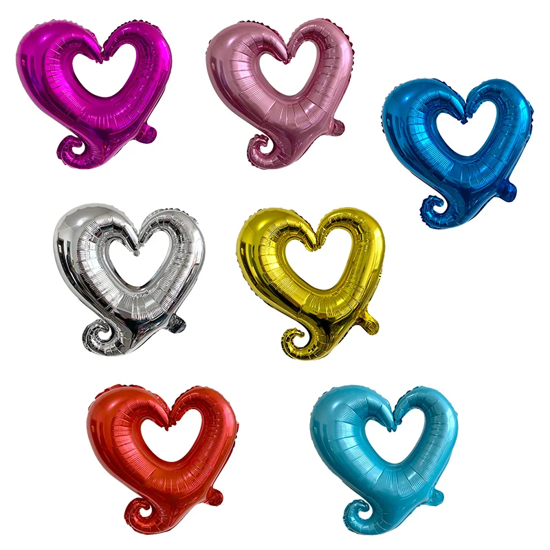5 шт 18 дюймов крюк сердце фольги Воздушные шары Надувное свадебное украшение mariage