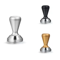 solid stainless steel coffee tamper flat base coffee hammer powder espresso coffee bean mill press accessories
