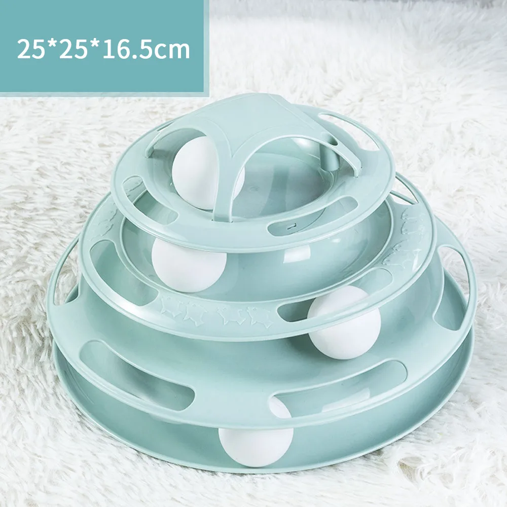 4 Levels Toys For Cats Training Entertainment Plate Cat Toy Catnip Track Space Tower Accessories Pet Interactive | Дом и сад