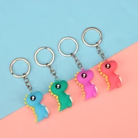 fashion cute cartoon little dinosaur keychain animal key chains for women bag charm key ring pendant accessories gifts