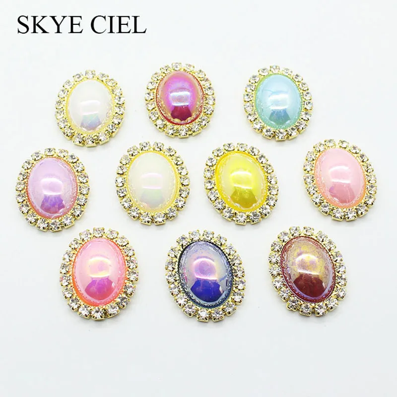 SKYE Небесно-Голубой 10 шт. 20*25 мм овальные красочные аксессуары сделай сам для