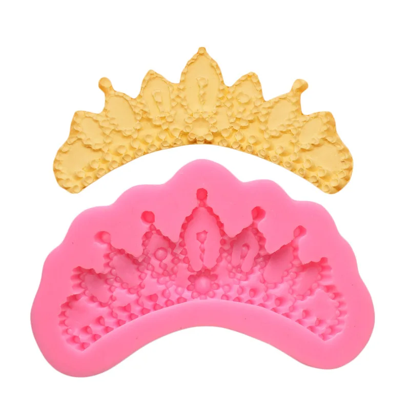 

DIY Crown Silicone Mold Wedding Cupcake Topper Fondant Cake Decorating Tools Candy Jewelry Clay Chocolate Gumpaste Mould
