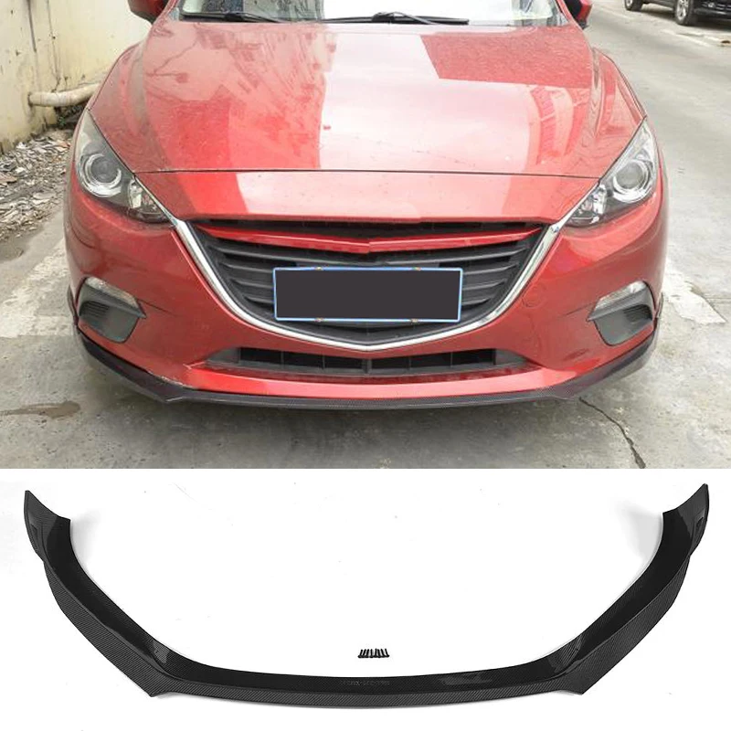 Передний бампер из углеродного волокна спойлер для Mazda 3 Axela Sedan Hatchback 4 Door 14-16 for G GS GX