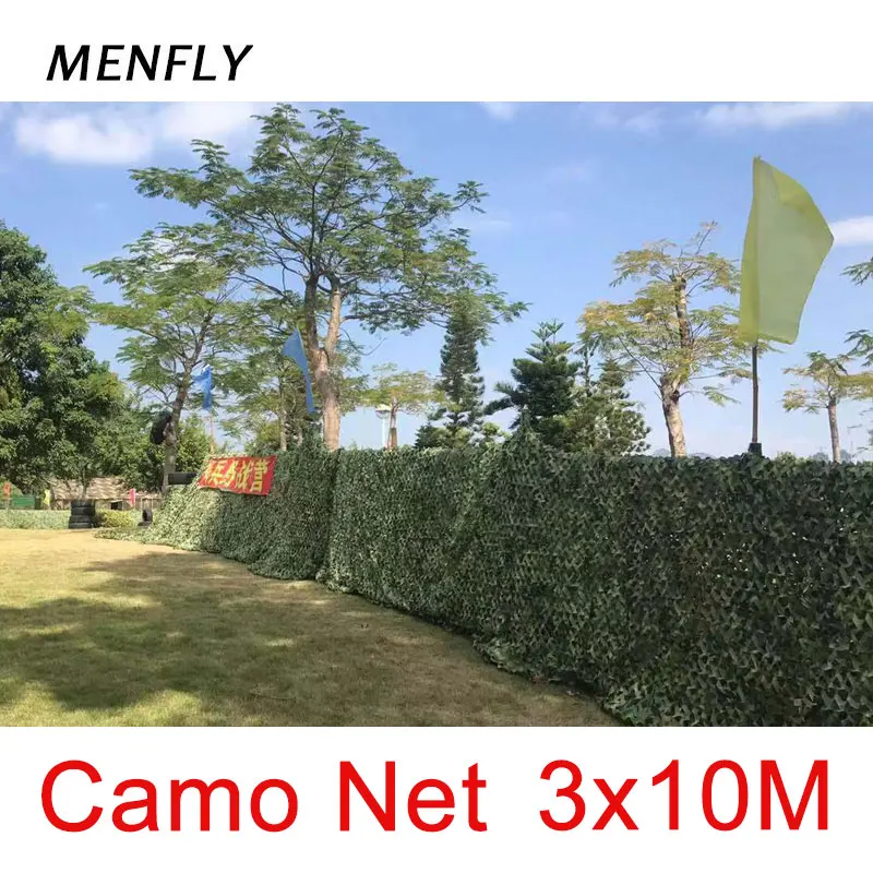 

MENFLY Camouflage Nets 3x10M Large Field Training Camp Hunting Military Camo Netting Shade Cover Camouflaged Network for Garden