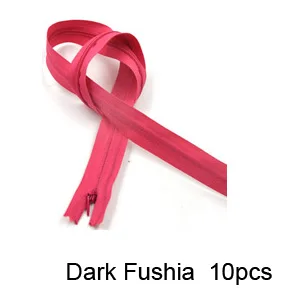 DG001- Dark Fushia Класс AAA 3#20 шт закрытые невидимые молнии 28 см для подушки, платья, 60 см DIY Швейные наборы Аксессуары молнии 40 см - Цвет: DG001- Dark Fushia