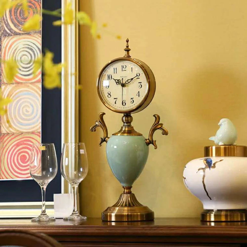 Украшение для дома Ретро настольные металлические часы декоративные