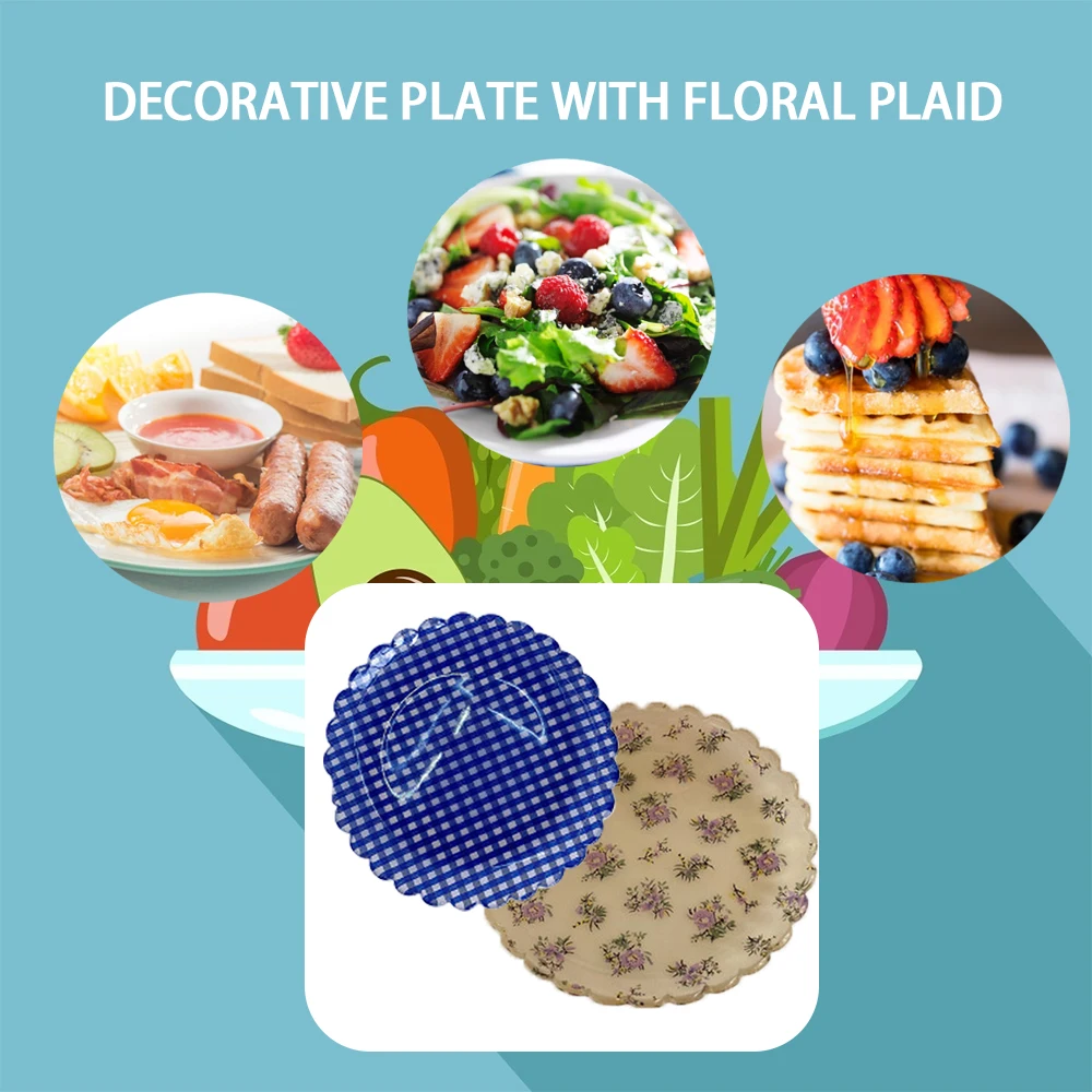 Популярная маленькая десертная тарелка с цветами решетчатая для торта полосатая