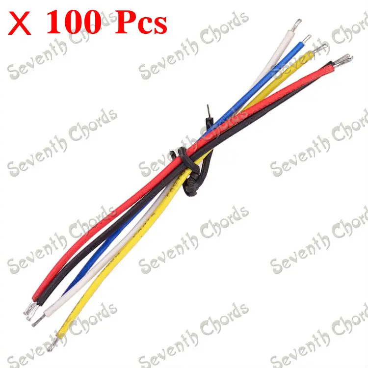 

100 Pcs 90MM Copper Pickup Hookup Wire Lead Cable For Electric Guitar Bass - Red - Yellow - Blue - Black - White for choose