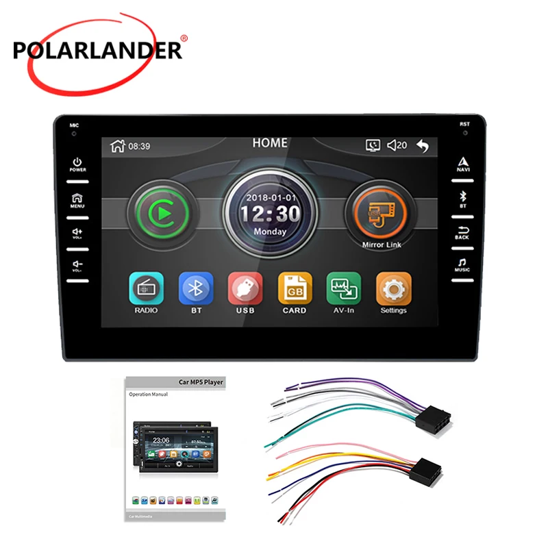 Автомобильное радио 2 DIN 8 дюймов без GPS для Android FM WMA/WAV/FLAC DVR Bluetooth многоязычный
