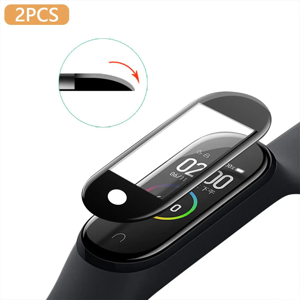 2 шт. Взрывобезопасное прозрачное закаленное стекло для защиты экрана Xiaomi Band