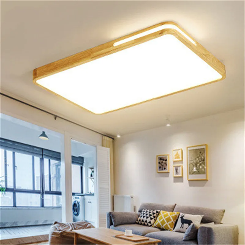 Бревенчатая потолочная лампа простая современная маленькая квартира освещение