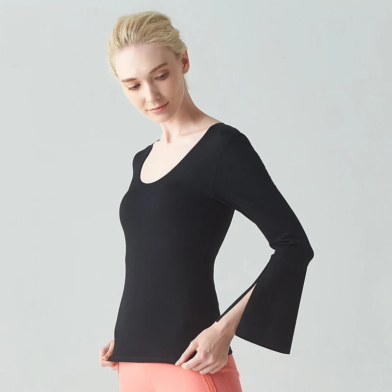 Женские топы для йоги рубашки женская спортивная одежда с длинным рукавом