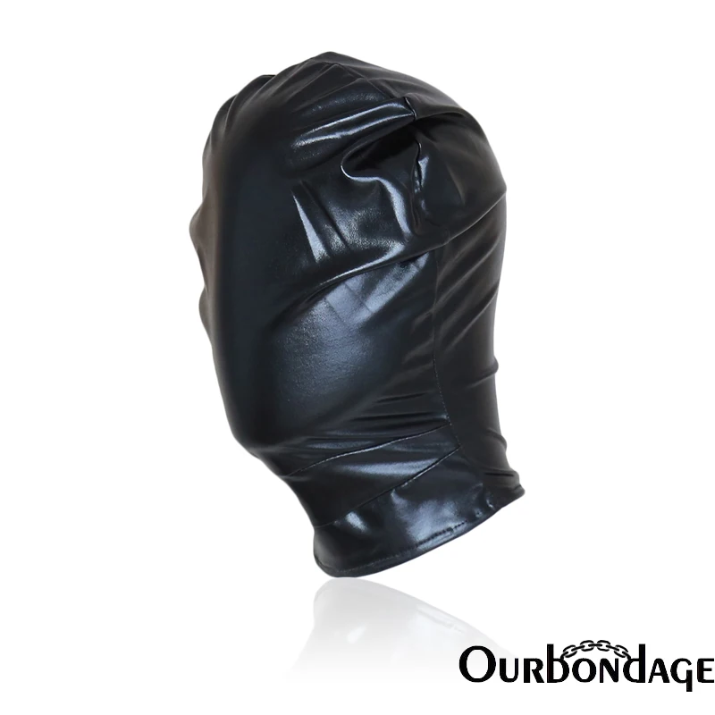 Ourbondage 2 Цвет Блестящий ПУ кожи головы средства ухода за кожей Шеи ограничения в