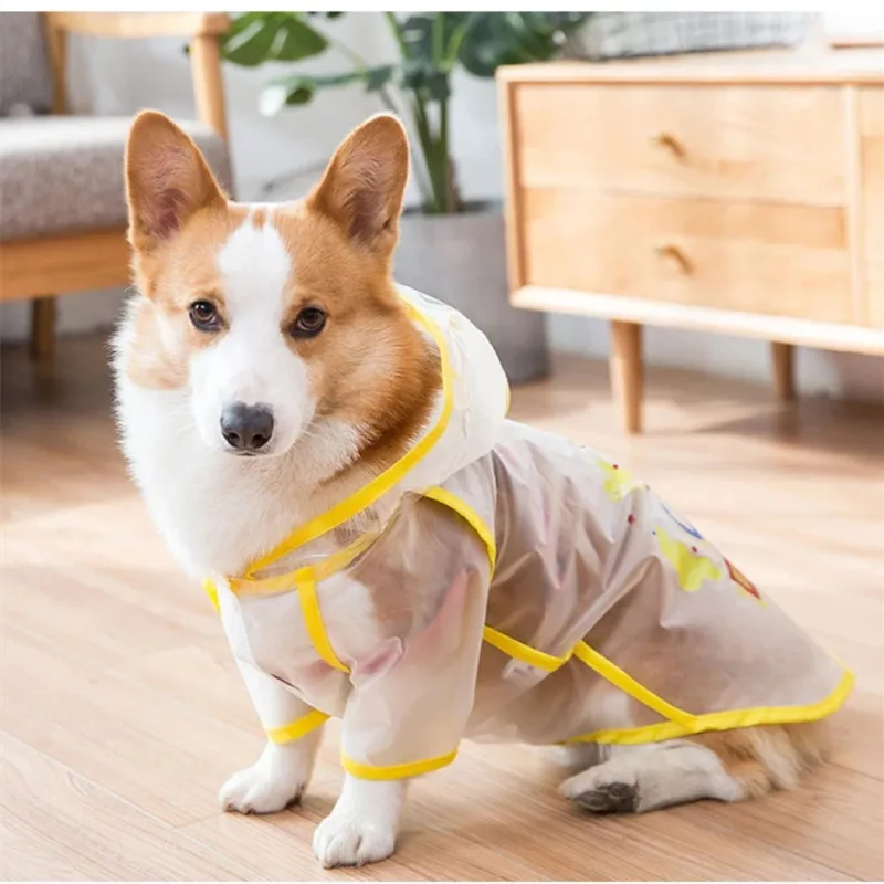 Дождевик для собак Corgi водонепроницаемый дождевик питомца с валлийской корги