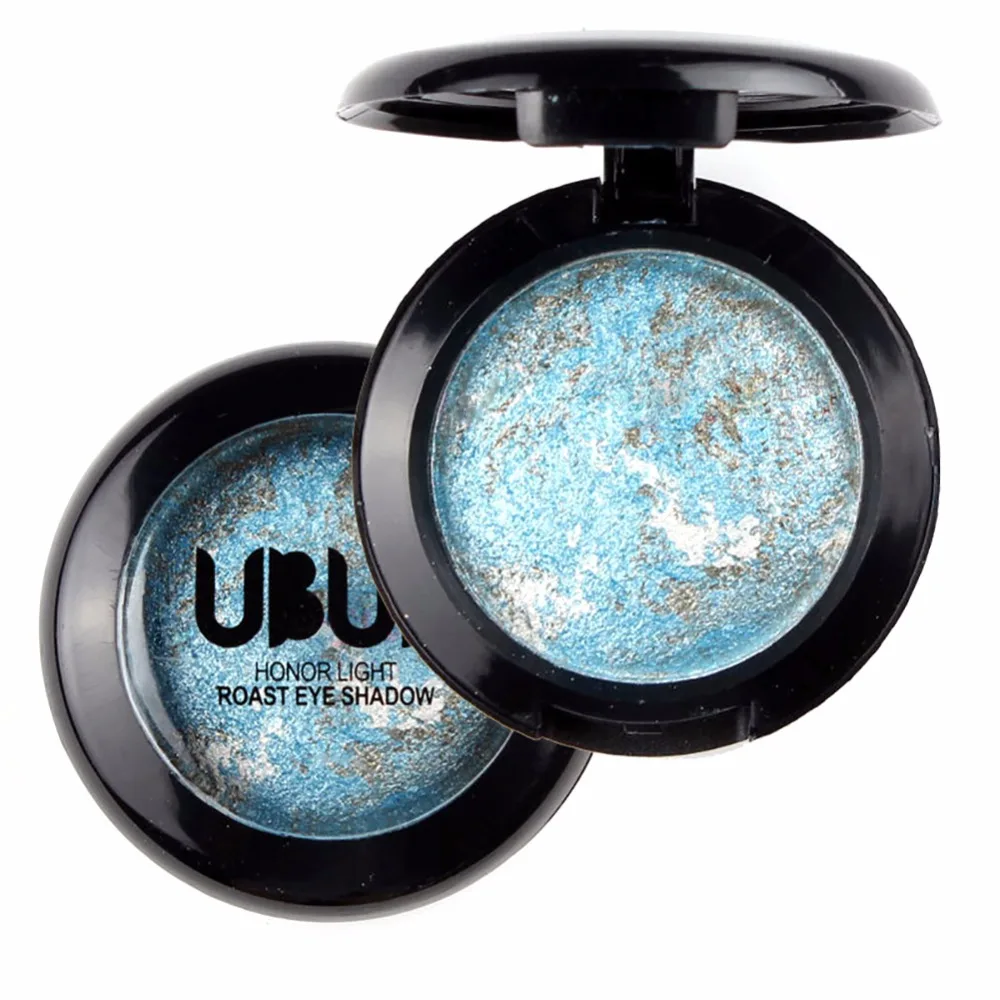 Лидер продаж одноцветные тени для век выпекаемые большая металлическая пудра