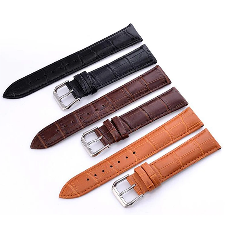 

Genuine Leather Watch Band Watchbands Universal Women Men Cowhide Strap Belt Replacement 12mm 18mm 20mm 22mm Watch Accessories