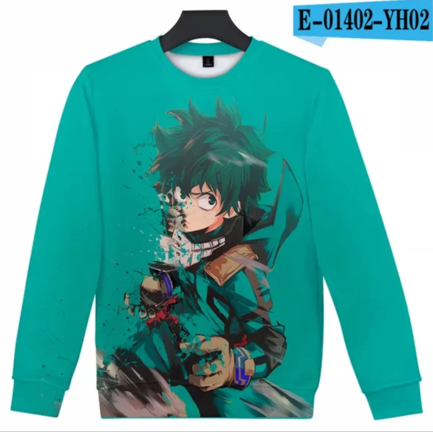 

Новинка, толстовка с круглым вырезом и 3D-принтом аниме «Моя геройская Академия», Midoriya Izuku All Might, мужские/женские повседневные пальто с круглы...