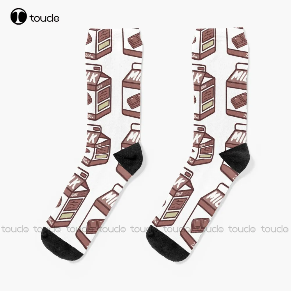 Chocolate Milk Socks Mens Soccer Socks Unisex Adult Teen Youth Socks Personalized Custom 360° Digital Print Hd High Quality