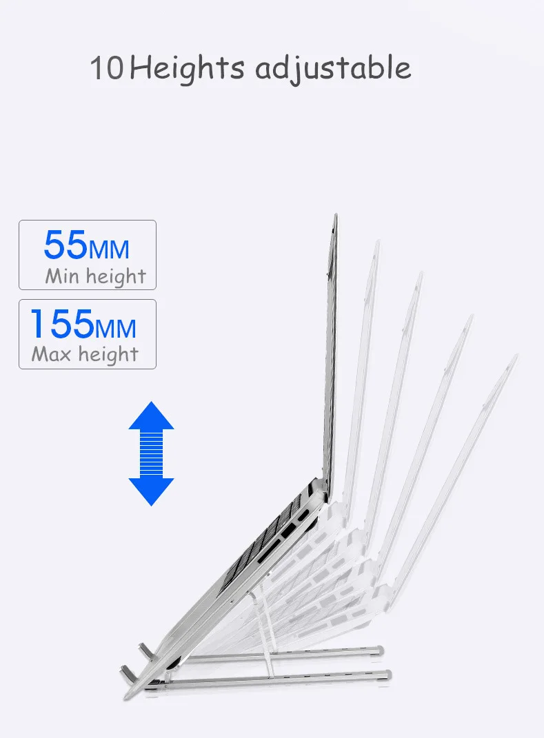 

BAAQII Aluminum Alloy Tablet Stand for Laptop Cooling Foldable Lifting Easy To Carry Durable Practical AP1991