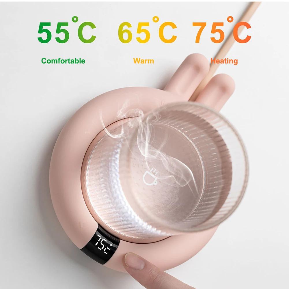 

Uareliffe Smart Touch Heating Coasters Adjustment 3 Gear Constant Temperature 3 Gears Use for Office/Home to Warm