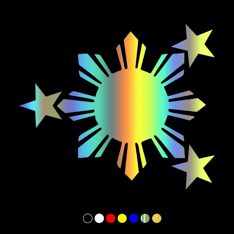 

CS31958# Various Sizes Vinyl Decal Philippines Sun Flag Car Sticker Waterproof Auto Decors on Car Body Bumper Rear Window