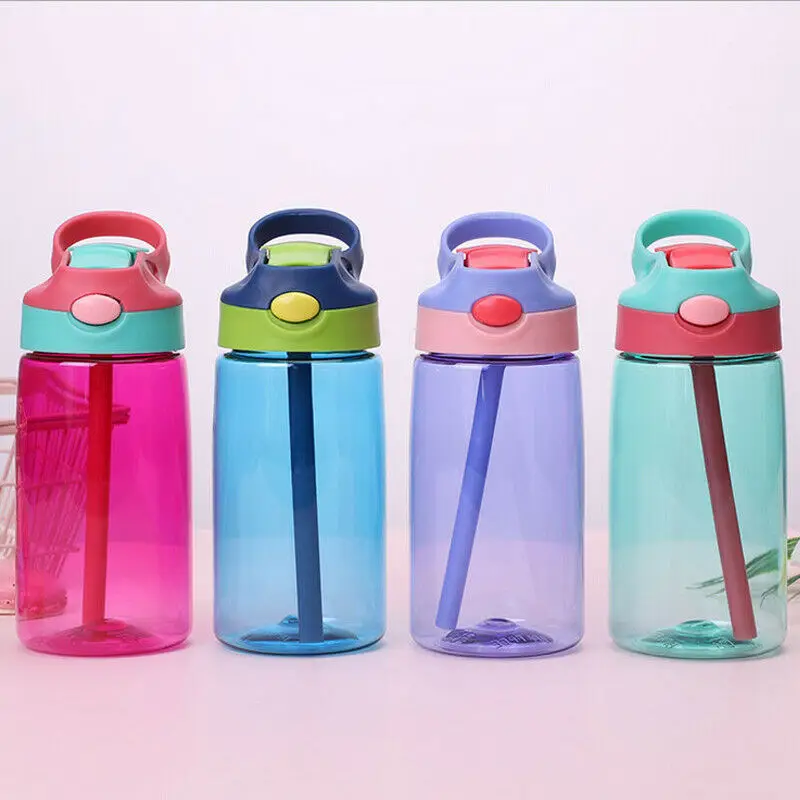 Water Bottle With Straw Kids Drinking Bottles For Children Sports Bpa Free Drinkware |