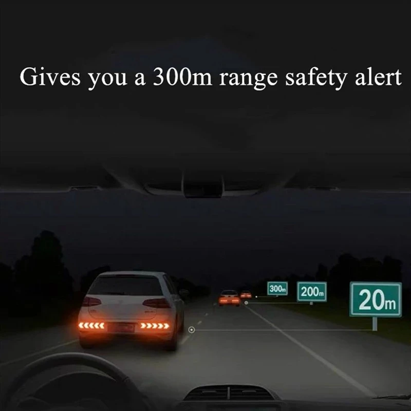 

10pcs/set Arrow Reflective Body Sticker-5 Color Car Reflective Warning Strip Tape Bumper Truck Safety Reflective Sticker Decal