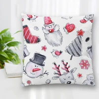 cushion christmas elements pattern cover throw pillow case cushion for sofahomecar decor zipper custom pillowcase