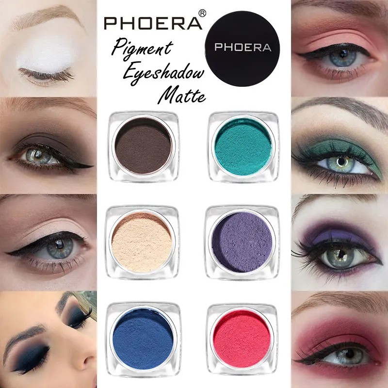 Матовые тени для век PHOERA 12 цветов пигмент макияжа нюдовые долговечные яркие