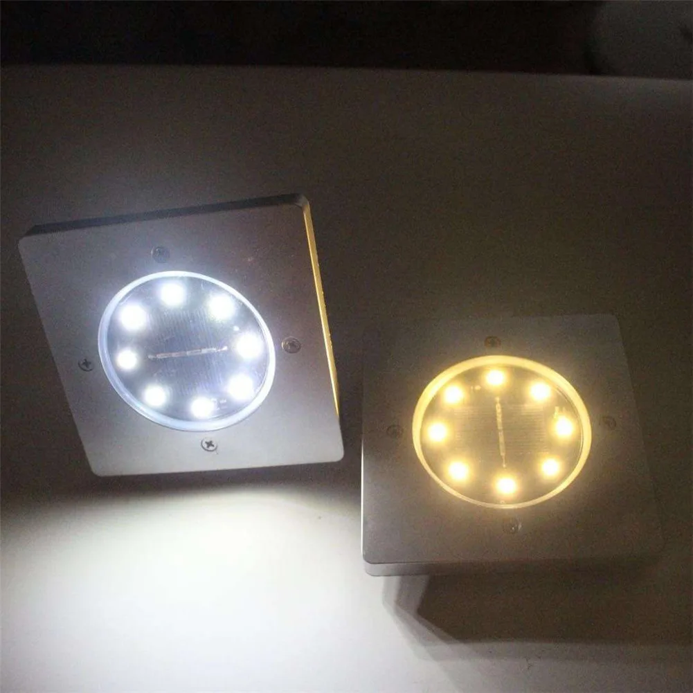 8-LED Солнечный свет лужайки похороненный солнечной энергии под напольной лампой