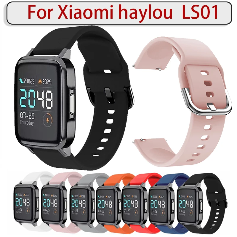 Силиконовый ремешок для часов Xiaomi haylou LS01 резиновый браслета из ТПУ с браслетом