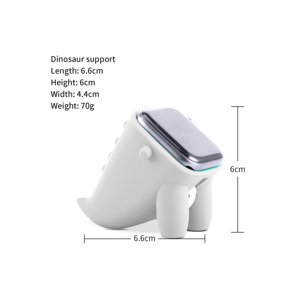 

Dinosaur Stand for Apple Watch Holder Series 6/5/4/3/2/1 WatchOS Nightstand Keeper Silicone Home Charging Dock for IWatch