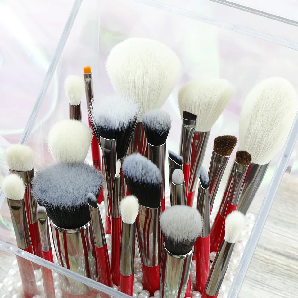 Набор профессиональных кистей для макияжа BEILI Red Кисть из козьего синтетического