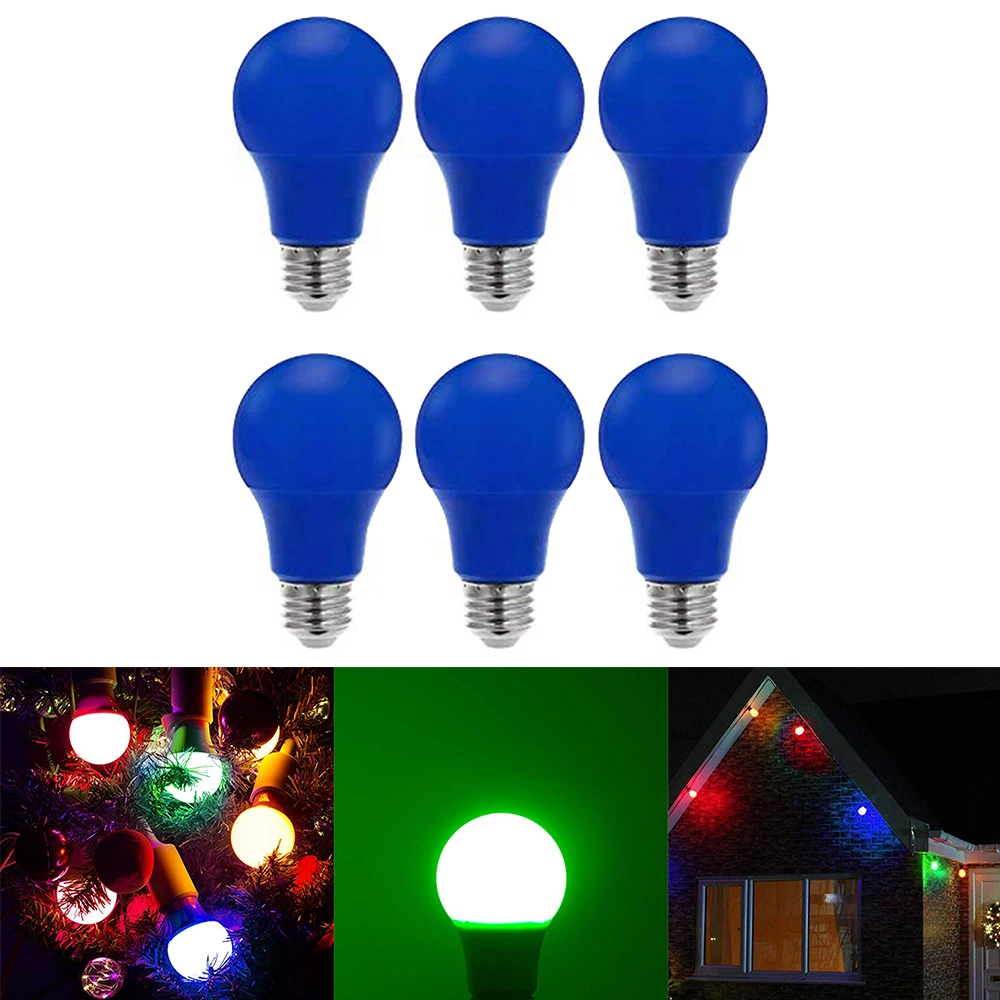 6 шт./компл. светодиодный Цвет светильник накаливания 40 Вт эквивалент лампы с E27