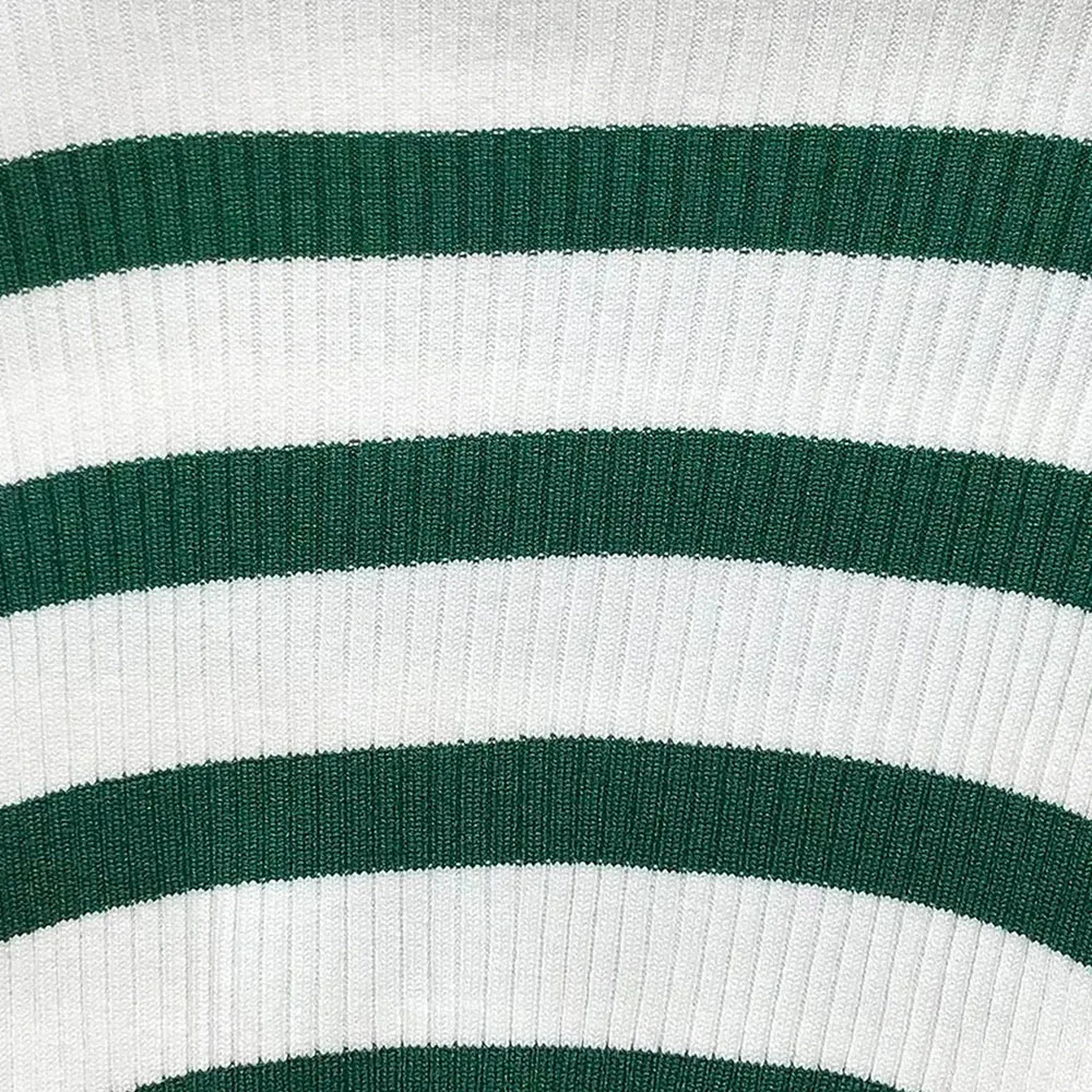 Женский укороченный свитер в полоску с длинным рукавом стиле Харадзюку