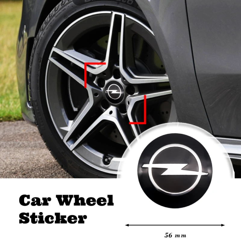 

4Pcs Fashion Car Tire Wheel Center Hubcaps Metal Emblem 3D Sticker For Opel Astra H G J Insignia Mokka Zafira Corsa Vectra C D