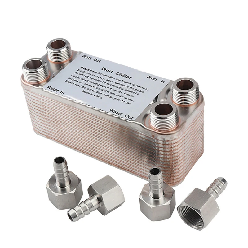 Охладитель сусла с 30 пластинами из нержавеющей стали пивоваренный охладитель