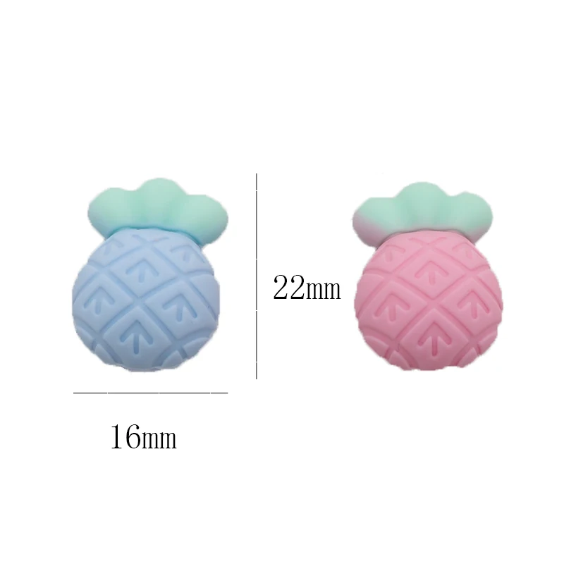 Chenkai 10PCS BPA Free Silicone Beads Baby Pineapple Teething For DIY Infant Soothing Teether Pacifier Clip Chain Accessories | Мать и