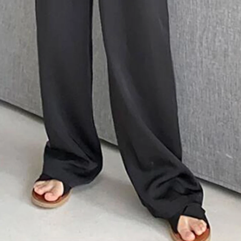 Широкие брюки с поясом и высокой талией женские офисные Костюмные 2021 размера