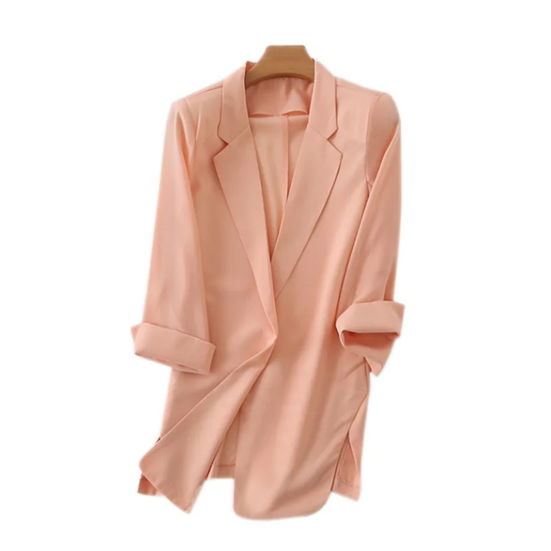 

Loose Chiffon Women Summer White Suit Large Size Sun Protection Clothing Thin Coat Women Blazers and Jackets
