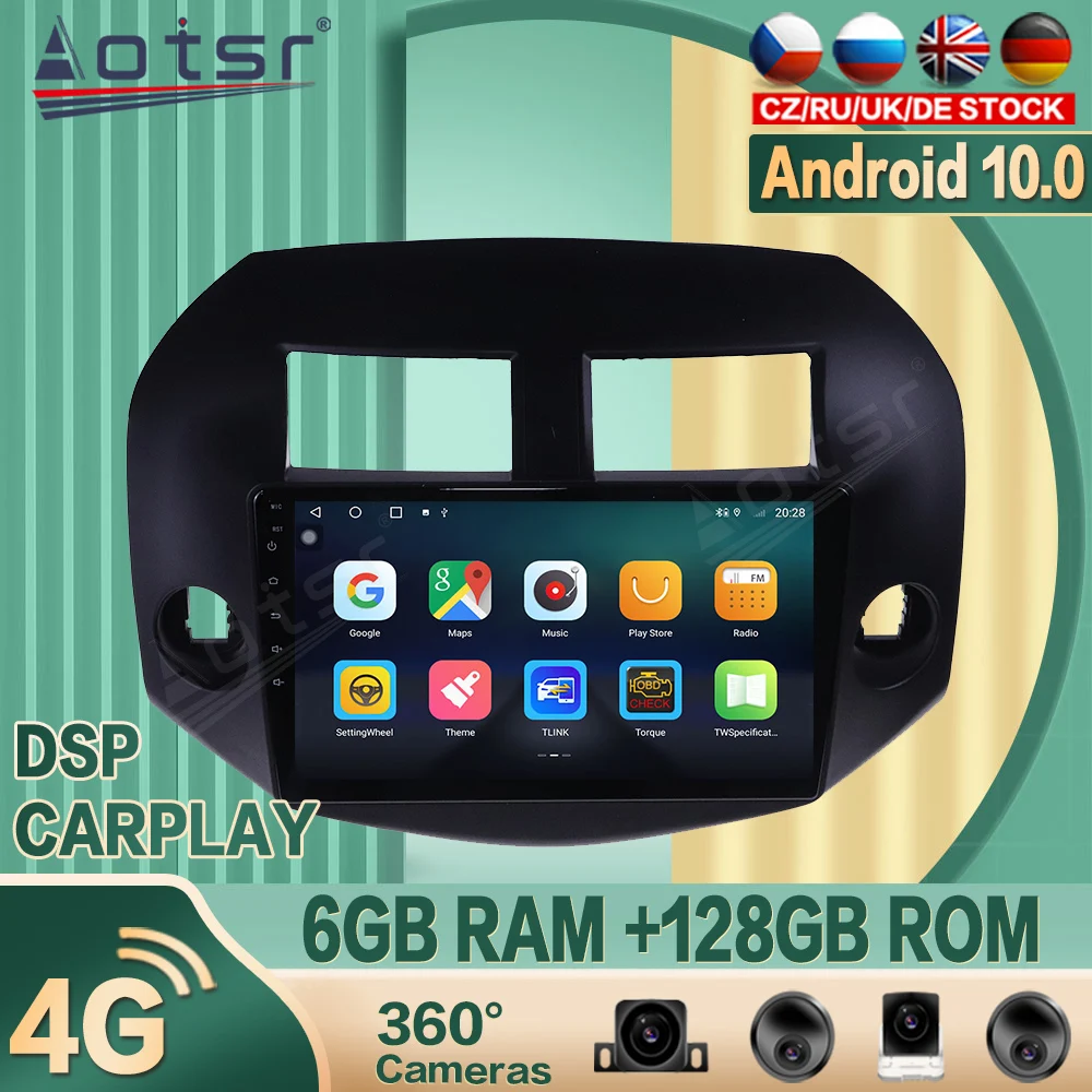 

For Toyota RAV4 2005-2013 Android Car radio Player GPS Navigation 360 camera Auto Stereo Multimedia Video DSP carplay 4G SIM