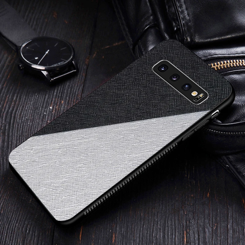 YonLinTan Cover Case For Samsung Galaxy S10 Lite Plus 10lite Cloth Shockproof Fabric Texture Bumper Silicone Frame Cases |