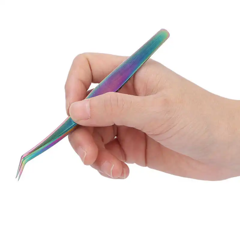 

Lash Applicator Portable Stainless Steel Nail Art Tweezers Graft Eyelashes Tweezers Set Manicure Tool Eye Shadow
