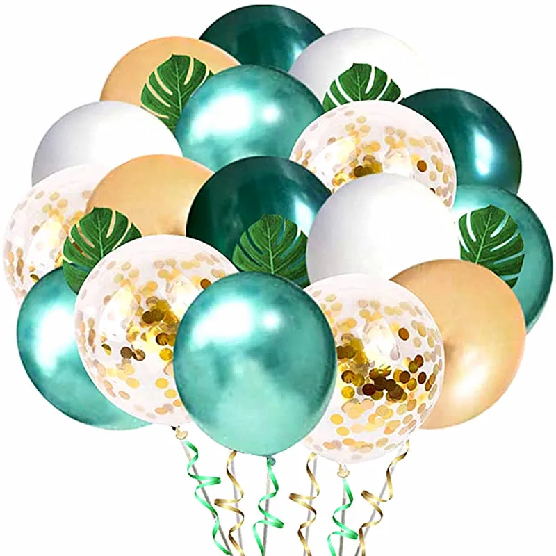 

50Pcs/Set Forest Series Spring PicnicTheme Latex Balloons White Gold Green Balloon Birthday Party Wedding Balloon Decor Supplies