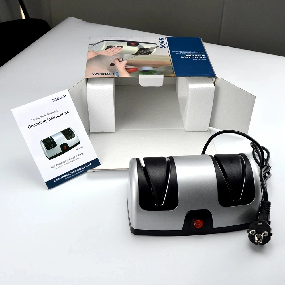 

RISAMSHA knife sharpener Electric kitchen sharpener Professional Diamond Sharpening Stone Knife Sharpener system kitchen tools