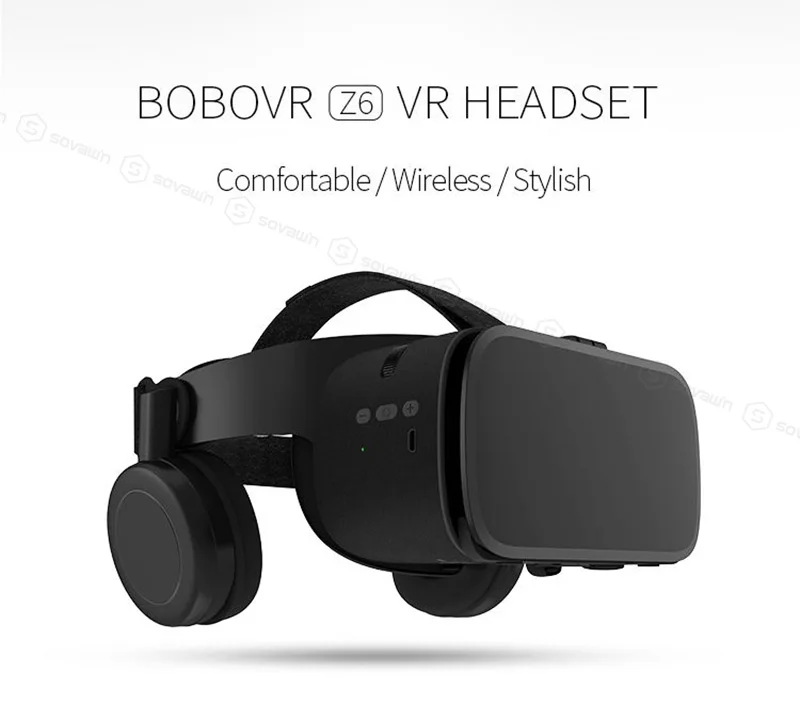 BOBO VR Z6, беспроводные Bluetooth 3D очки, виртуальная реальность для смартфона, стерео гарнитура VR, картон для iPhone, Android