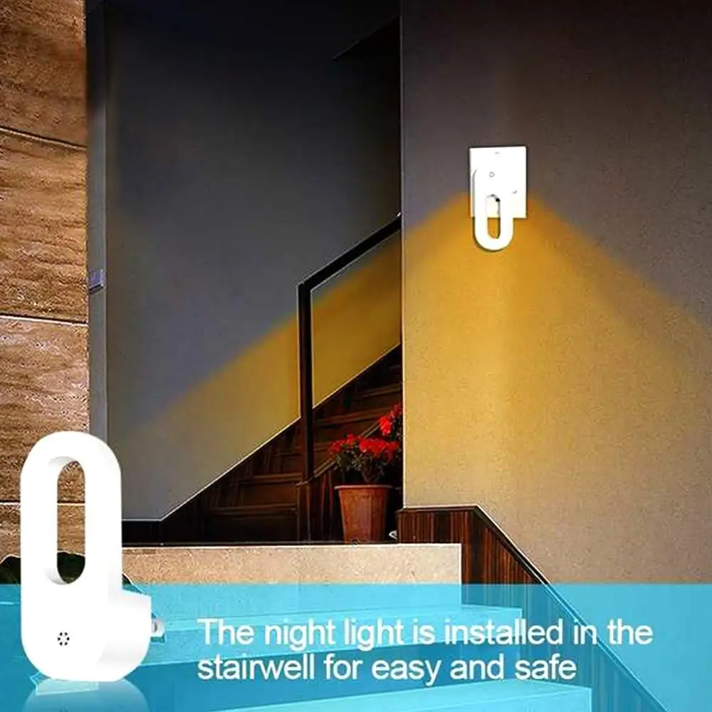 

Dimmable Plug-In Induction Sensor Control Light Smart Sensor Light Energy Saving Bright Indoor/Outdoor Bedroom Wall Lamp