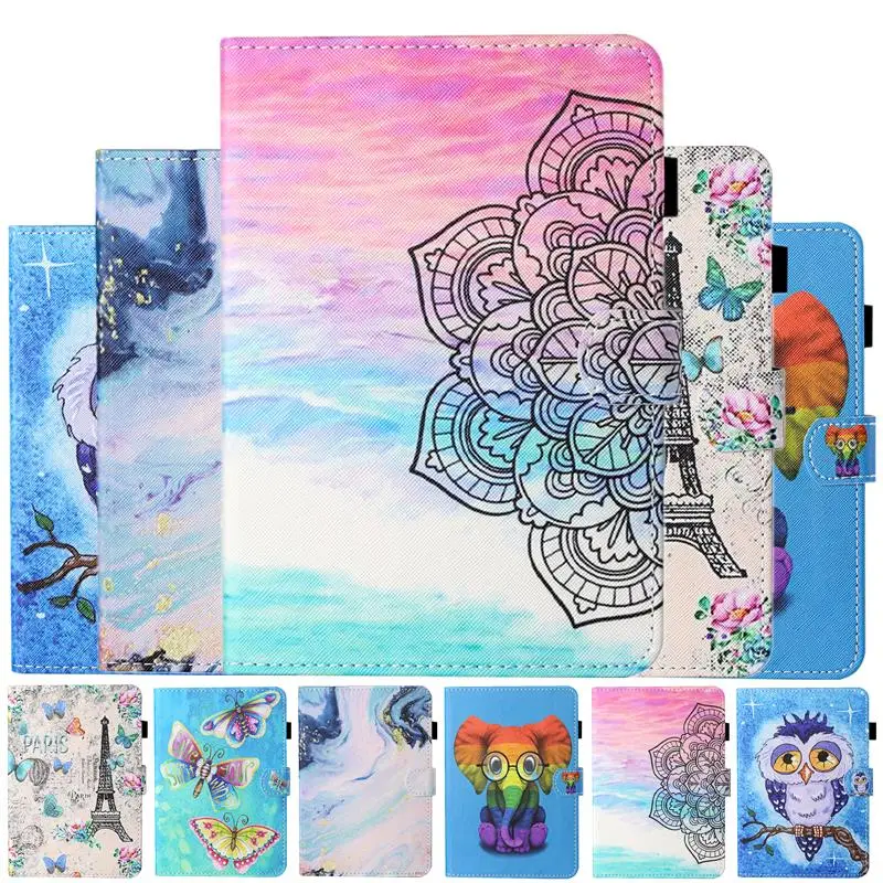 

Cover For Lenovo Tab M10 10.1 inch TB-X505F/L/X TB-X605L/F/X Cartoon Flower Leather Tablet Case For Lenovo Tab M10 Cover Cases