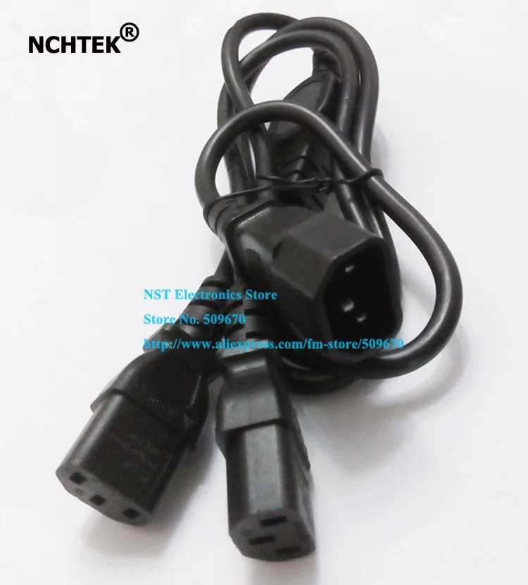 Разветвитель NCHTEK UPS Server C14 2 x C13 Y Удлинительный кабель PDU блок питания шнур около 1 м