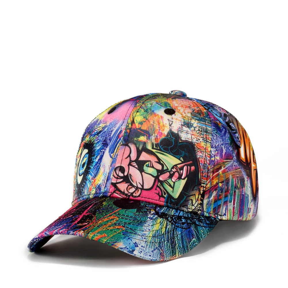 

Fashion Designer Baseball Cap for Women Men Cotton Street Hip Hop Snapback Adjustable Summer Sun Hat Print Graffiti Top Quality